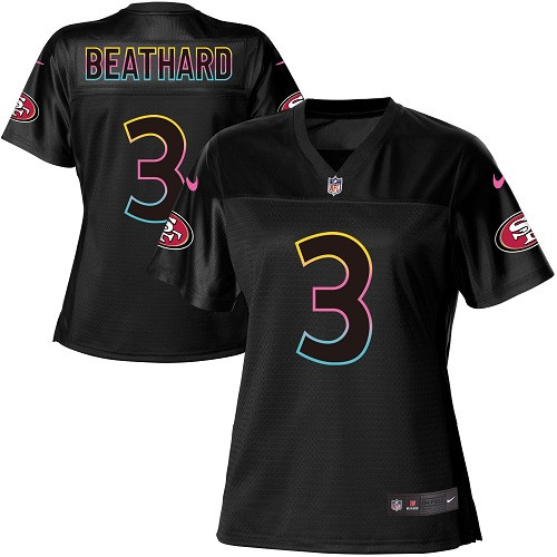 Nike 49ers #3 C.J. Beathard Black Women's NFL Fashion Game Jersey